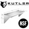 KUTLER Stainless Steel Shelf, NSF Commercial Wall Mount Shelves with Backsplash, Floating Metal Shelving for Restaurant, Kitchen, Home, Garage